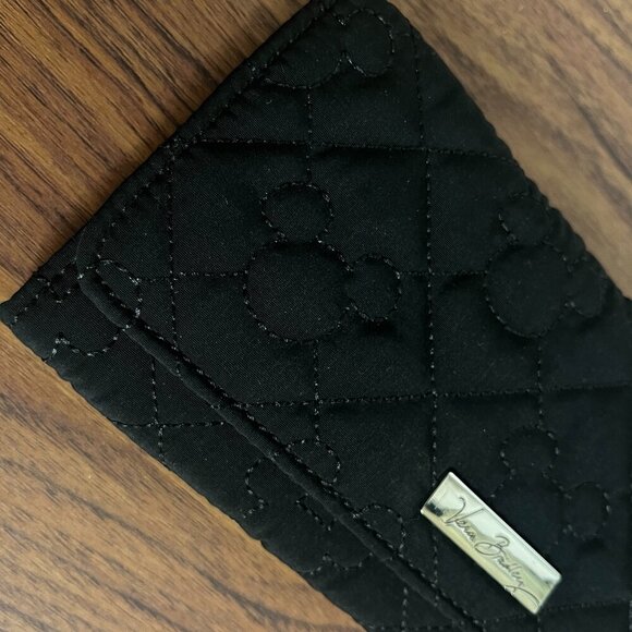 Vera Bradley Black Quilted Hidden Mickey Disney Trifold Wallet Disneyland - Picture 3 of 7